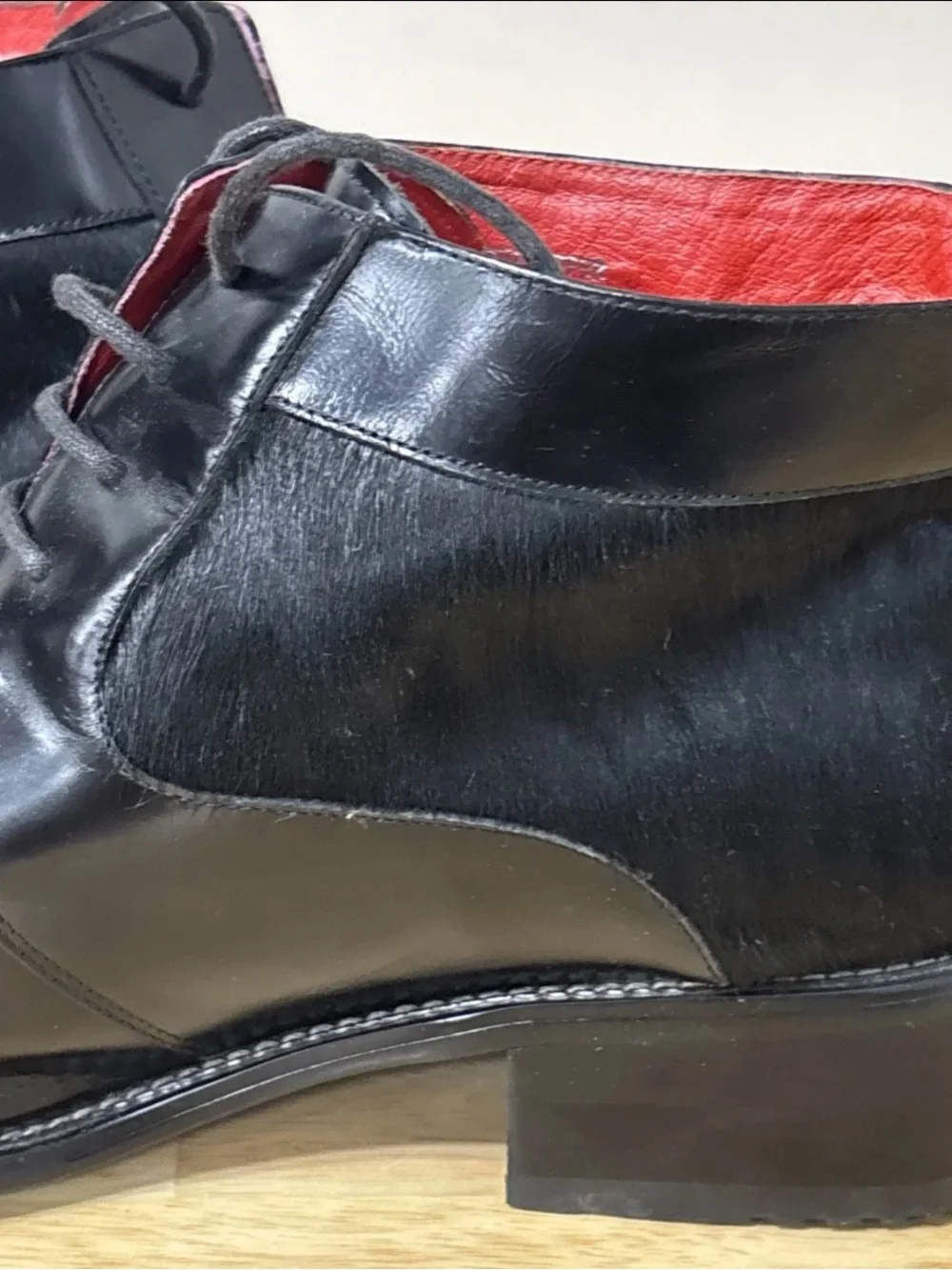 zota leather horse hair shoe sz 13